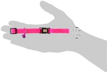 Hamilton Adjustable Break-A-Way Safety Cat Collar, Hot Pink, 3/8" Wide
