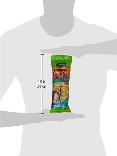Vitakraft Crunch Sticks Guinea Pig Chewable Treats - Grain and Honey - Supports Healthy Teeth (Pack of 2)