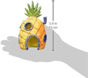 Penn-Plax Spongebob and Pineapple House Aquarium Ornament | 2 Piece Set | Great for Fresh or alt Water Tanks (Pack of 3)