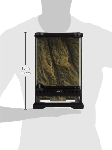 Exo Terra Glass Nano Terrarium Kit for Reptiles and Amphibians, Nano Tall - 8 x 8 x 12 Inches
