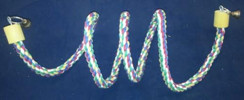 Mcage 1/2-Inch by 55-Inch Bird Rope Bungee Bird Toy, Small