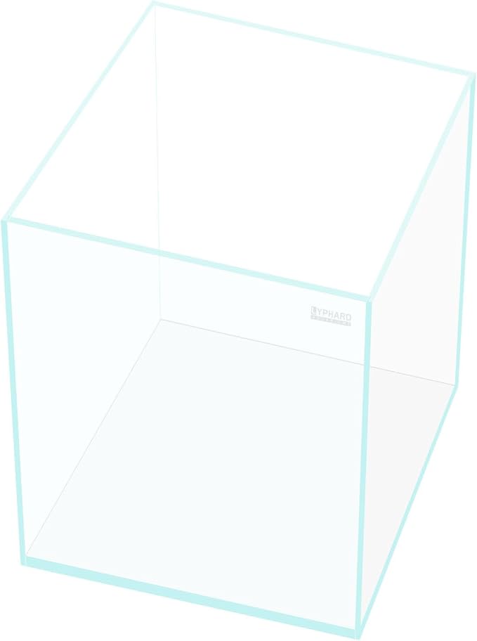 21 Gallon Rimless Aquarium Tall Tank, Ultra Clear Low Iron Big Fish Tank, L15.8×W15.8×H19.7 Glass Thickness 6mm with EVA Foam Leveling Mat