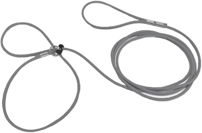 Piggy Poo and Crew 12 Foot Mini Pig Harness Adjustable Harness & Leash for Animals Pigs Ferrets Rabbits Guinea Pigs Dogs Cats Reptile Rodents Small Animals (Gray)