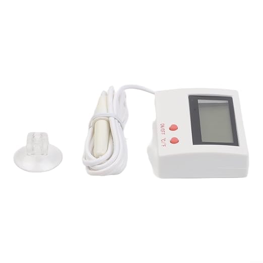 Digital Aquarium Thermometer, Switchable Fahrenheit, Stainless Steel Probe for Fish Tank Water Temp Gauge Monitoring(plastic)