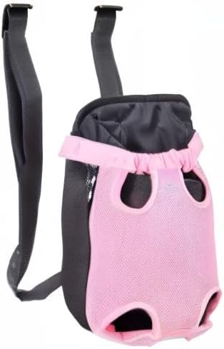 Dog Carrier Legs Out Front Pet Carrier Backpack Adjustable Puppy Cat Small Bag with Shoulder Strap and Sling for Traveling Hiking Camping Outdoor (XL, Pink)