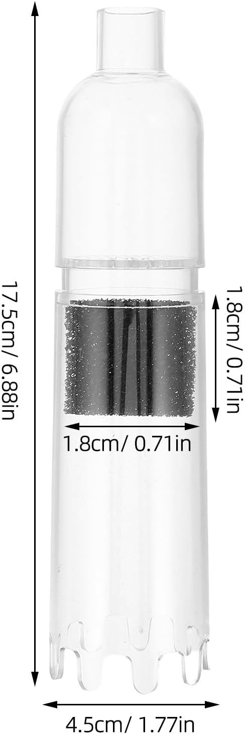 FOMIYES Aquarium Sand Cleaner Nozzle Replacement Head for Fish Tank Siphon Tube, Acrylic and Sponge Material Prevents Blockages and Suction Loss, Gravel Cleaning Tool for Substrate