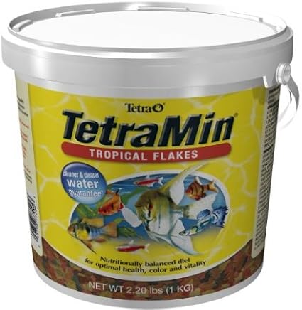 TetraMin Tropical Flakes Fish Food, 2.2 lbs | Complete Daily Diet For Top-And-Mid Feeding Tropical Fish, Protein For Growth & Prebiotics for Digestion, Clear Water Formula