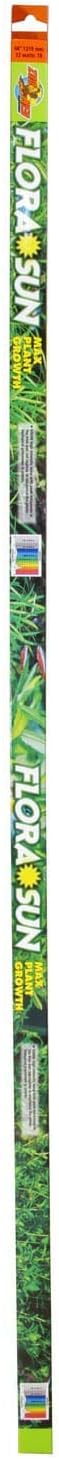 Zoo Med T-8 Flora Sun Max Plant Growth Fluorescent Bulb, 48" L, 32 Watts