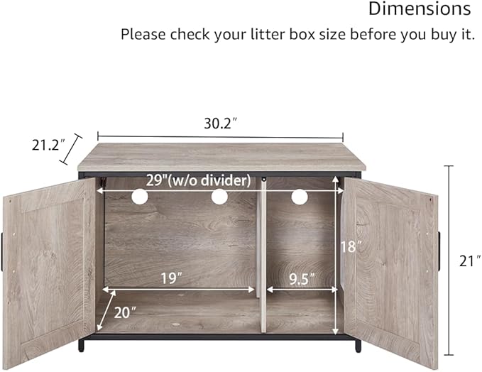 unipaws Top Opening Cat Litter Box Enclosure, Flip Top XL Extra Large Cat Box Furniture, Friendly to Elderly People, High Jumbo Automatic Litter Box Cover Hidden for Large Cat