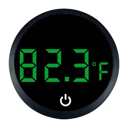 Fishtanks Digital Thermometers LED Display Accurate Temperature Gauge for Reptiles Tanks Wth Stick on Rechargeable Design LED Display Thermometers