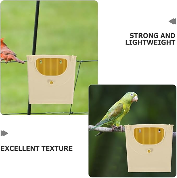 Toddmomy 5PCS Plastic Bird Nesting Box - Professional Parakeet Breeding House for Cage, Safe Hatching Box for Lovebirds, Budgies and Cockatiels, Easy to Install & Clean