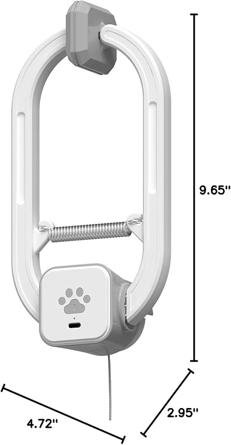 Automatic Rechargeable Cat Teaser, Door Mount Hanging Interactive Cat Toy, 360° Spinning & Irregular Jumping Motion Modes, Smart Electric Cat Exercise Toy for Indoor Cat Self Play, Grey