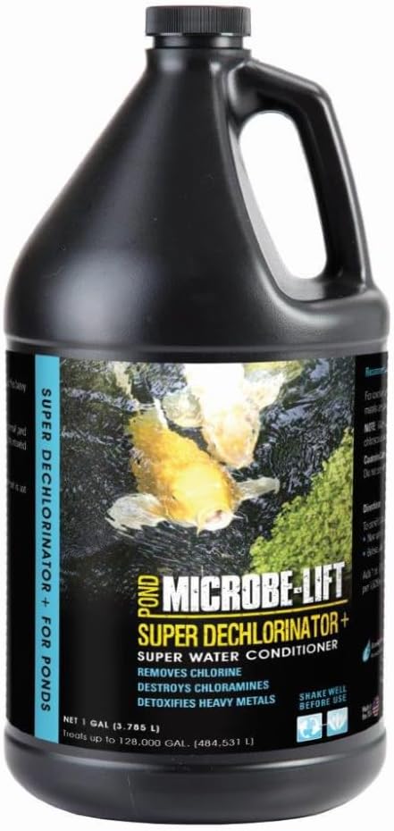 Microbe-Lift Super Dechlorinator Plus Water Conditioner for Ponds, 1 Gallon