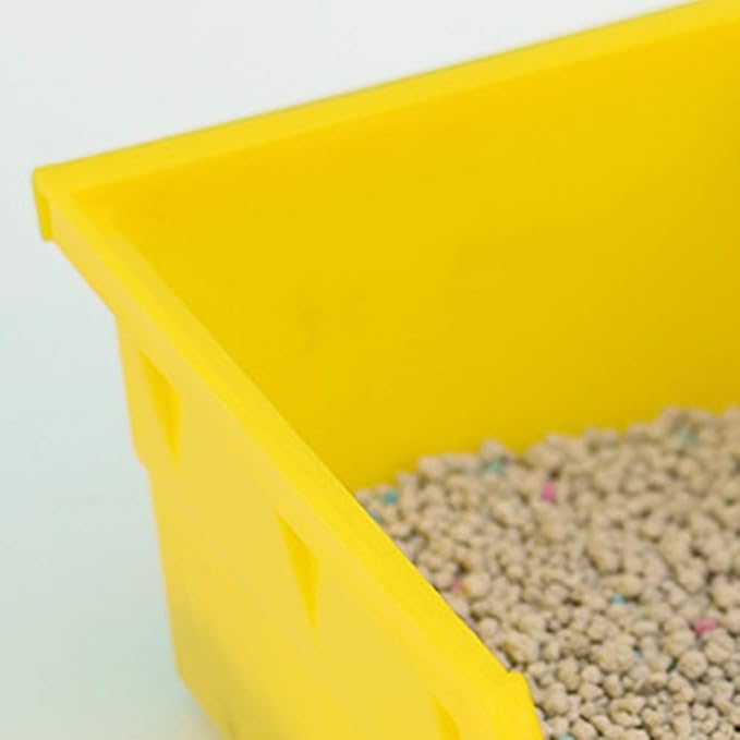POPETPOP Hamster Sand Bathroom Large-Chinchilla Dust Bath Plastic Sand Bath Container Hamster Toilet/Bathtub/Sandbox-Random Color Size L