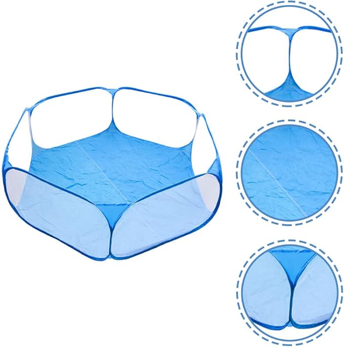 LUOZZY Animal Baby Playpen Foldable Fence Anti-Slip Bases Baby Playard Breathable Pet Playpen Indoor Outdoor Yard Fence for Kitten Puppy Bunny Hamster Ferret, 47Inch