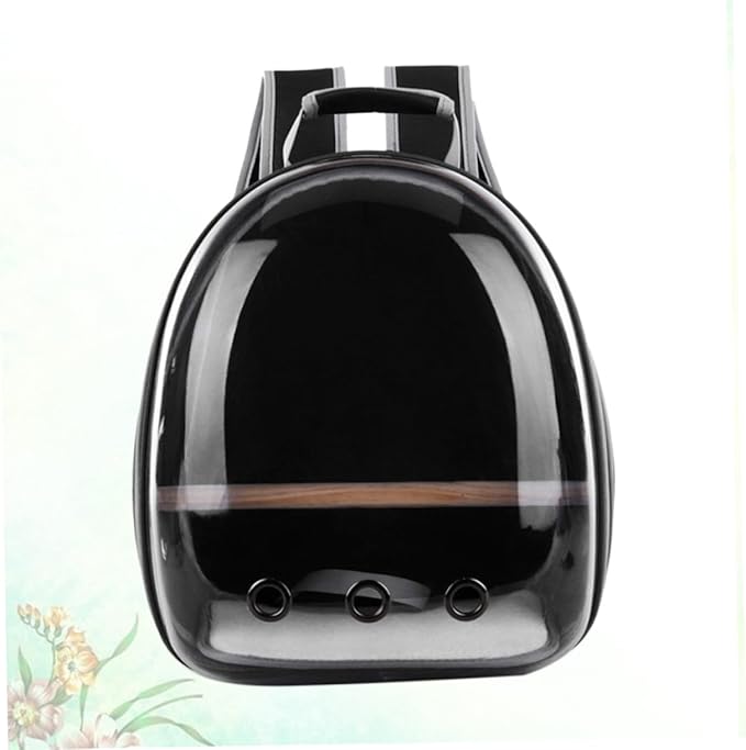 Portable Pet Backpack Breathable Parrot Carrier Inner Wooden Bar for Outdoor Travel and Comfort