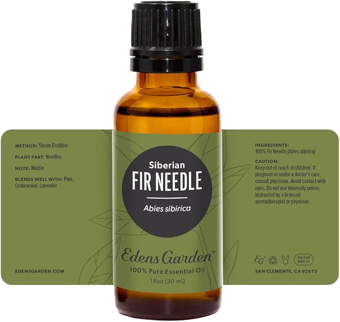 Edens Garden Fir Needle- Siberian Essential Oil- 100% Pure Premium Grade, Undiluted, Natural, Therapeutic, Aromatherapy, The Best for Diffuser, Candle, Laundry, Humidifiers 30 ml (1 fl oz)