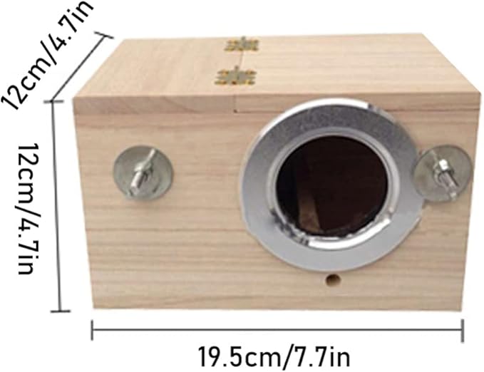 Ochine Parakeet Nesting Box Bird House Wood Breeding Box Parrots Mating Box, Pet Wood Parakeet Nest Box Bird House for Lovebirds Budgie Finch Cockatoo Canary and Medium-Sized Birds