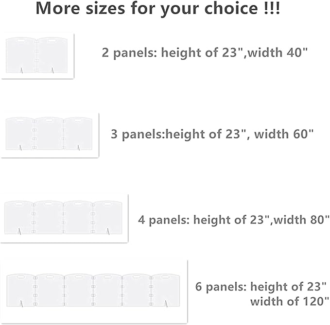 Clear Freestanding Dog Gate for Indoor Use,Pet Gates for Doorways no Drilling,Acrylic Foldable Dog Gate for Stairs with Support Feet (2 Panel - 40''W x 23''H)