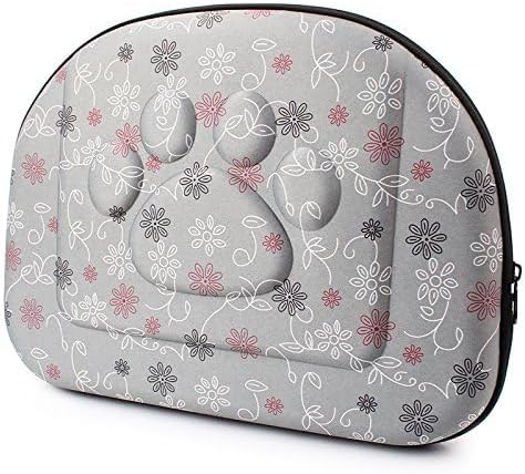 Foldable Pet Dog Cat Carrier Cage Collapsible Travel Kennel - Portable Pet Carrier Outdoor Shoulder Bag for Puppy Dog Cat Small Medium Large Animal (M, Grey)