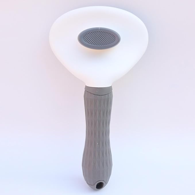Self-Cleaning Slicker Brush - Upgraded Deshedding Tool for Dogs Cats with One-Click Clean & Ergonomic Grip, Ideal for Long/Short Haired Pets GrayFrxat Self-Cleaning Slicker Brush – Premium Deshe