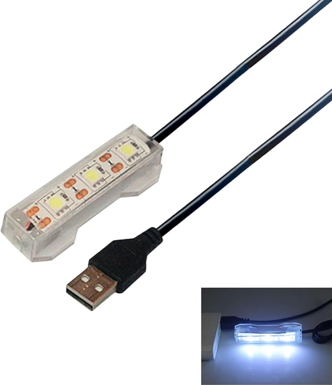 Small Multicolor Aquarium LED Light for Fish Tanks and Bowls | Compact clip-on LED lamp adds multicolor lighting to small aquariums, desktop fish bowls, plant tanks and terrariums