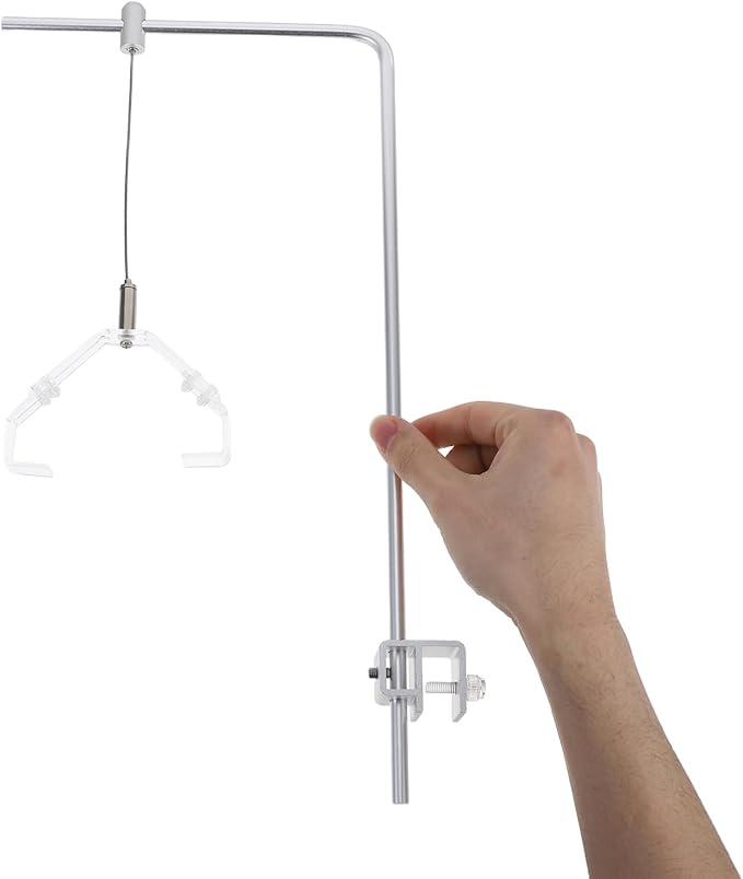 BESPORTBLE 2Pcs Aluminum Alloy Aquarium Light Stand - Adjustable Fish Tank Mount for 10 Gallon Tanks, Professional Plant Light Holder & Reptile Lamp Stand, Clip on Fish Lamp Bracket