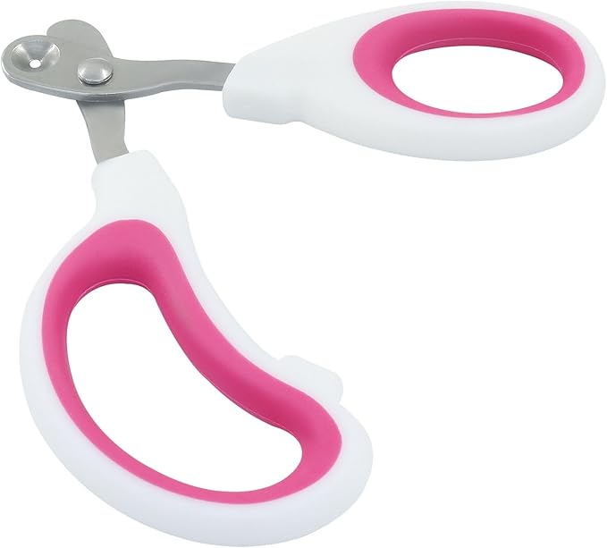 Cat Nail Clippers, Pet Nail Clippers, Cat Claw Trimmers, Suitable for Small Animals Such as Birds, Bearded Dragon, Hamsters, Rabbits, Hedgehogs, Ferrets, Chinchillas, Guinea Pigs (Dark Pink)