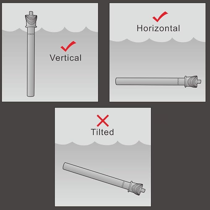 IOAOI Aquarium Heater for Fish Tank 50W for up to 20 Gallons Tanks Shatterproof for Both Marine and Fresh Water Engineering Plastic Tube Outside and Stainless Steel Tube Inside Temperature Adjustable