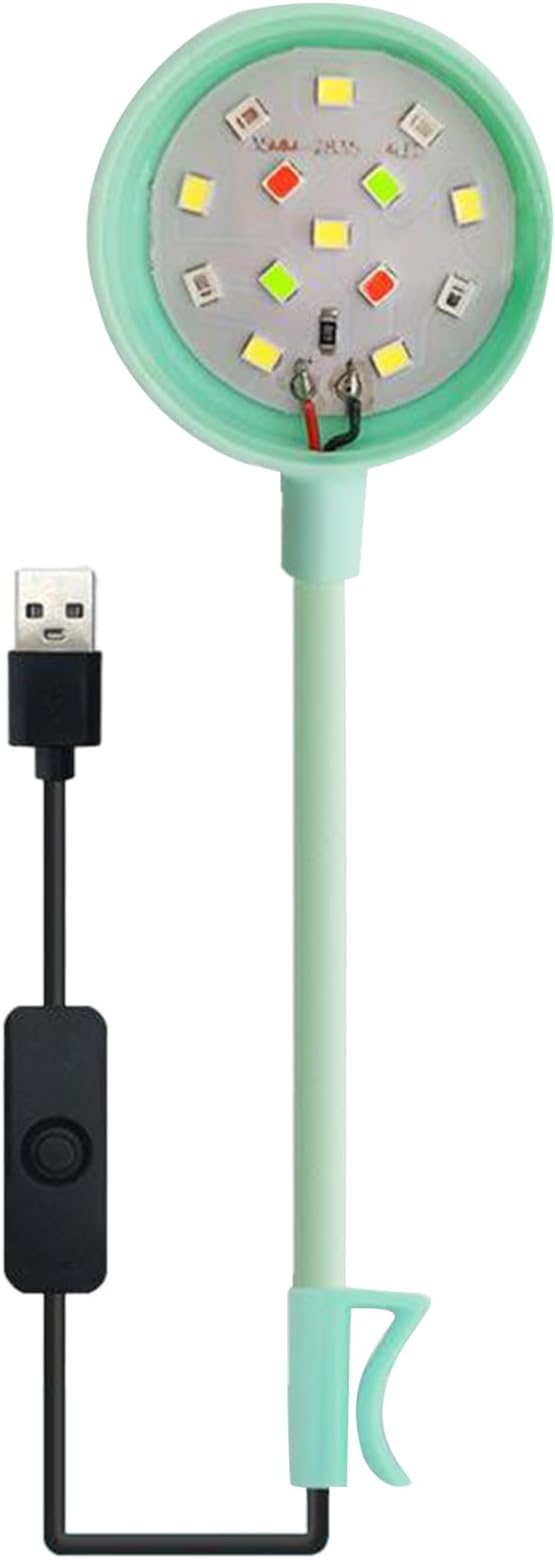 Lamps, Small Aquarium Fish Tank Led Light with USB Interface Clip On for Plant Aquarium, 9.00 * 6.00 * 4.00CM, Blue