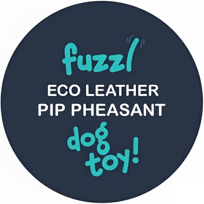 Fuzzl Eco Leather Pip Pheasant Toy Natural and Tough Dog Toys - Long Lasting Chew Toys for Aggressive Chewers - Strong Dog Toy for Dogs and Puppy