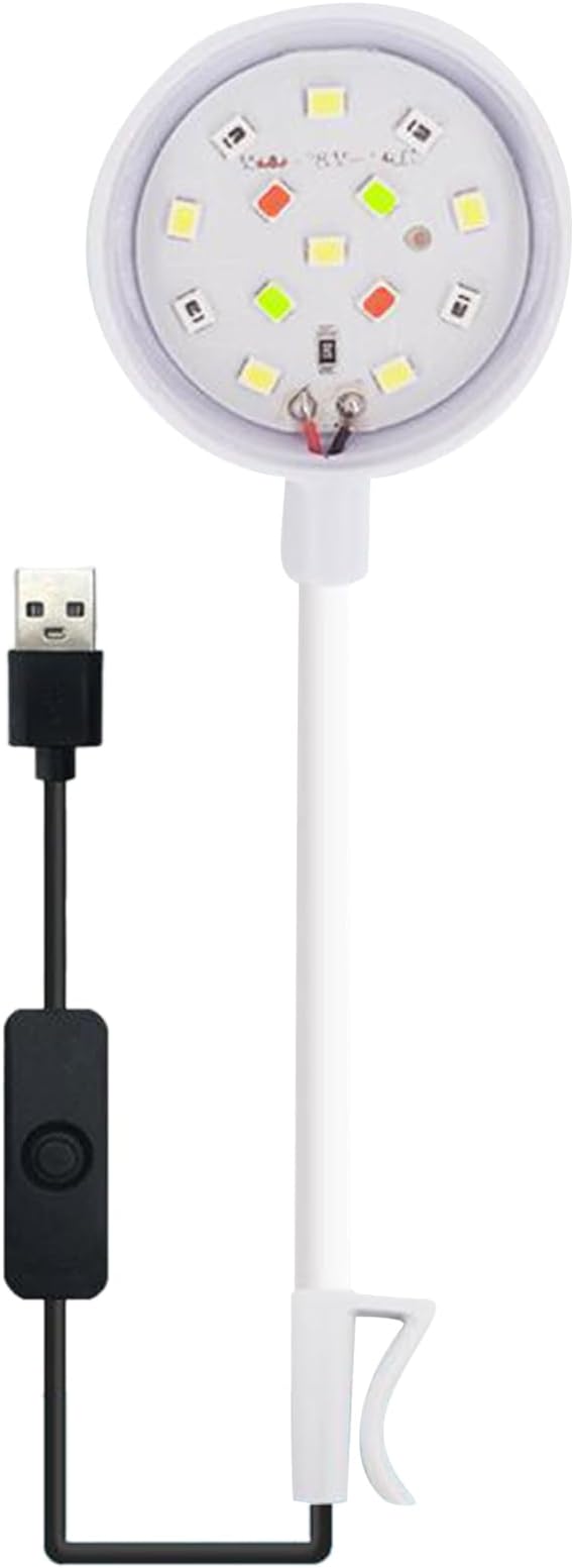 Lamps, Small Aquarium Fish Tank Led Light with USB Interface Clip On for Plant Aquarium, 9.00 * 6.00 * 5.00CM, Pink