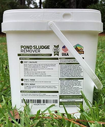 Pond Sludge Remover โ 5 Pounds Beneficial Pond Bacteria & Enzyme Treatment - 100% Natural Muck Digester โ Safe for All Aquatic Life and Recreation - Made in The USA