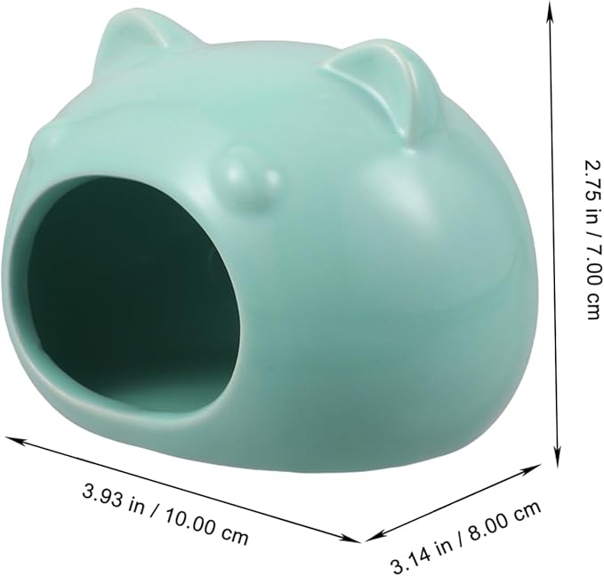 ORFOFE Ceramic Hamster Hideout Cozy Bed for Small Animal Cage Decorative Home Toy Rat Supplies