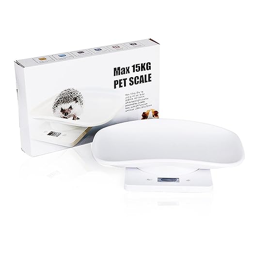 Reptiles Weight Scale,Small Animal Scale with Precision Grams,Multi-Function LED Display Pet Weight Scale(Max. 33 lbs),for Weighing Puppy/Kitten/Ferret/Guinea Pig/Tortoises/Food