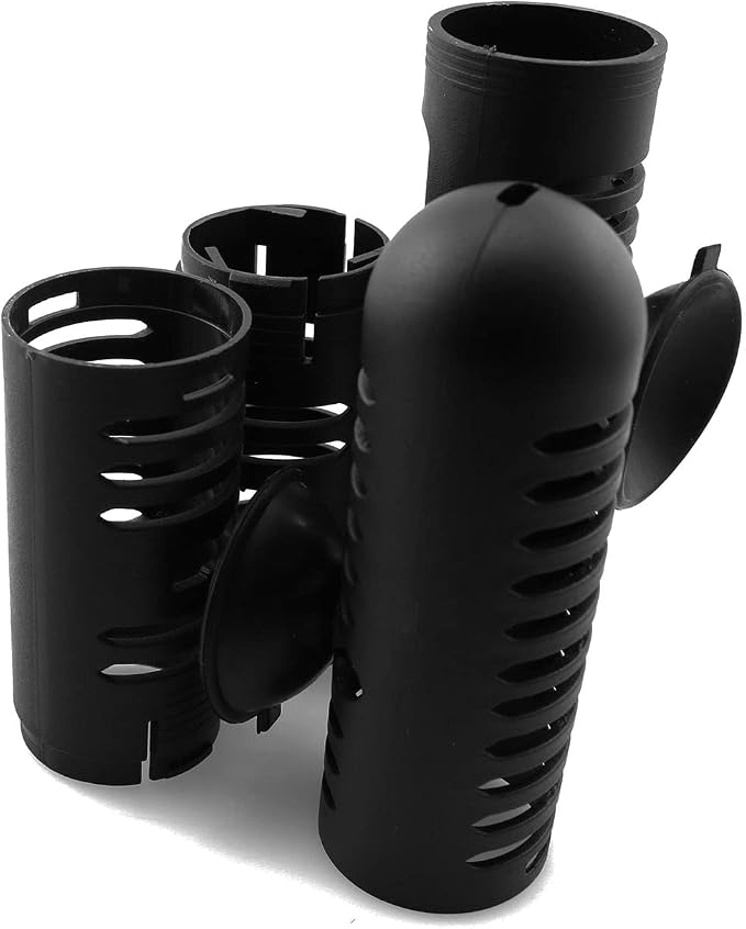 Aquarium Heater Protective Case 30.5cm Detachable Design Black Heating Rod Sleeve Heater Guard Protector Protective Cover Guard with Suction Cups for Fish Tank Water Aquarium Heater Protector