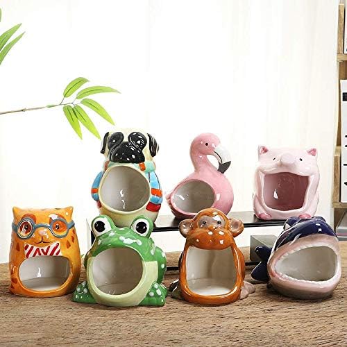 Hamster House Ceramic Shark Shape Small Pet Hideout Nest-Hamster Sand Bath-Chinchilla Dust Bath Nesting Habitat Cage Accessories(Shark)