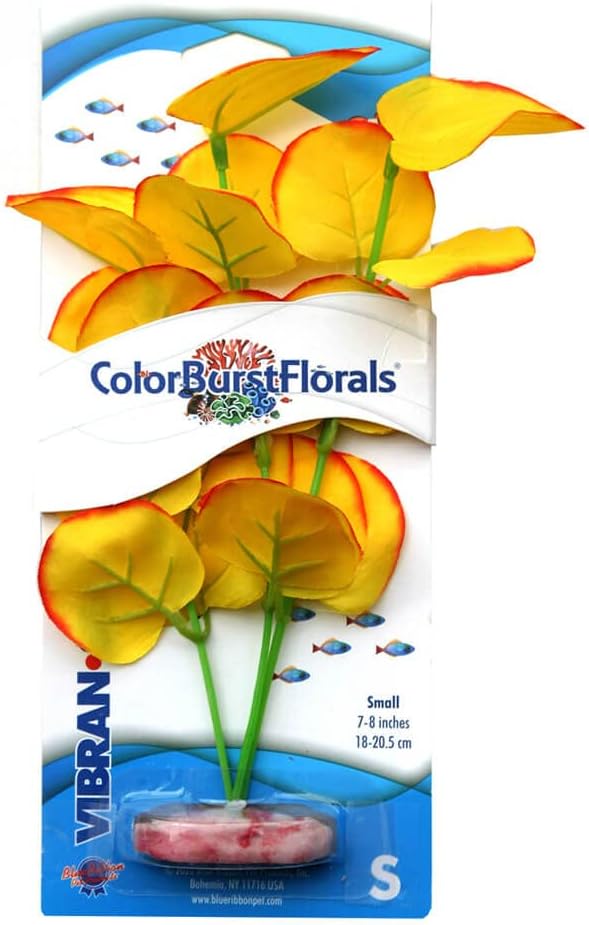 ColorBurstFlorals Broad Lily Leaf Small Silk Aquarium Plant