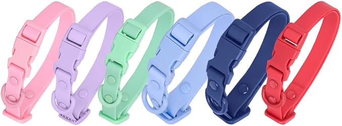 Ovale Waterproof Dog Collar Leash Combo Set, Durable and Easy to Clean, for Medium Dogs.(M, Light Green)