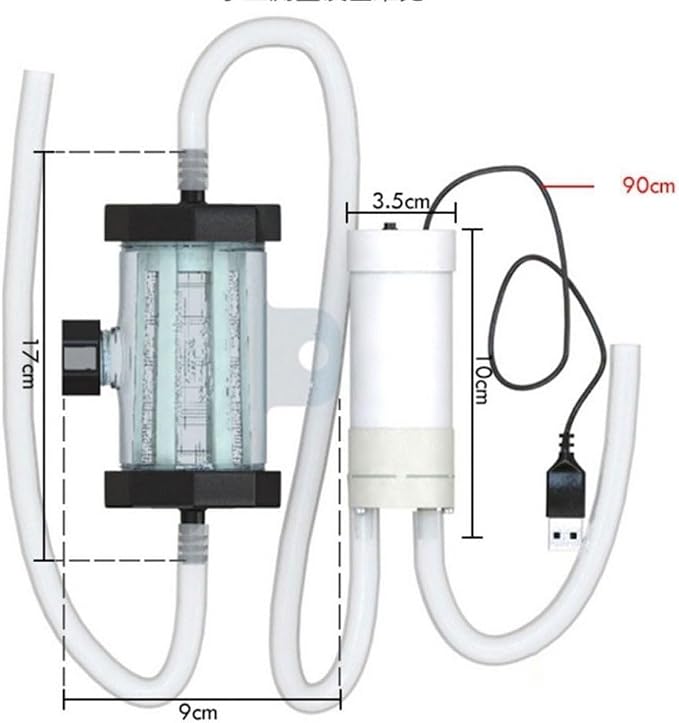 Aquarium Vacuum for Gravel Cleaner, Electric Aquarium for Gravel Cleaners Pump, USB Powered, Aquarium Siphon Vacuum Cleaner, Fish Tank for Cleaning Kit with Silicon Tube(1 Meter Tube)