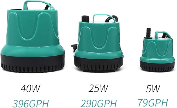 Upettools Submersible Water Pump, Ultra Silence Circulation Multifunctional Water Pump with Handle For Pond, Aquarium, Hydroponics, Fish Tank Fountain with 5.9ft (1.8M) Power Cord (40W)