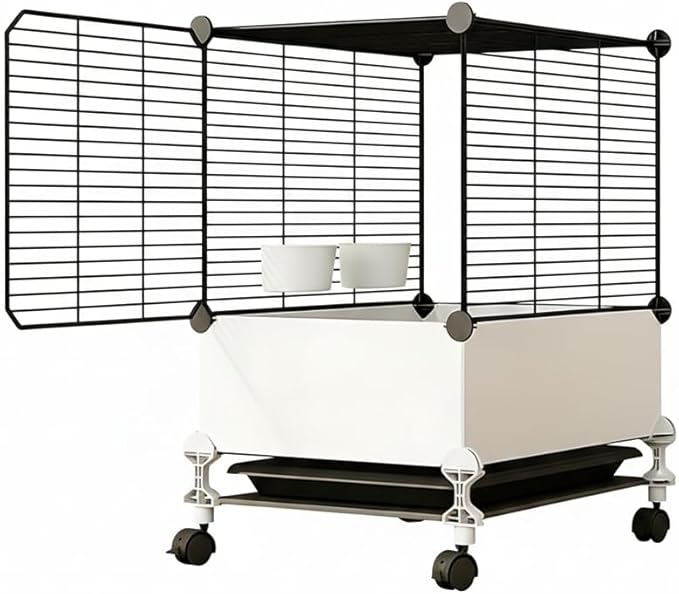 Bird Cage, Large Parrot Cage, Travel Bird Cage for Parakeets, Small Parrots, Conures, Lovebirds, Black