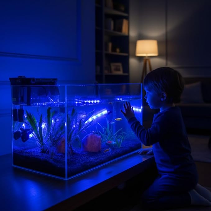 FEDOUR 22.8in Submersible Aquarium LED Light, 24/7 Mode Aquarium Lights with Full Spectrum RGBW LEDs, IP68 Waterproof Fish Tank Light with Dimming, Timming and Color Adjustable