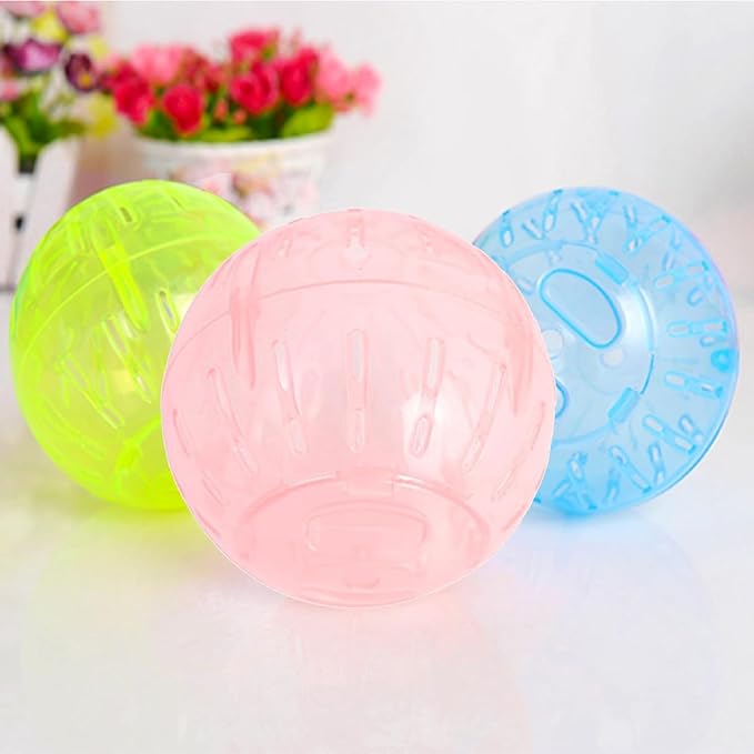 1Pc Transparent Small Pets Exercise Ball Dwarf Hamster Mute Running Spinner Play Toy for Junior Hedgehog Gerbil Hamster Exercise Ball,Small Animals Supplies
