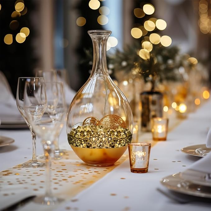 HappyFiller 0.81 LB Golden Nuggets Crushed Glass for Resin Art,Gold | Small Gravels Stones for Aquarium,Fish Tank Bottom Granule,Vase Filler Candle Holder Decor,Wedding Centerpieces Decoration