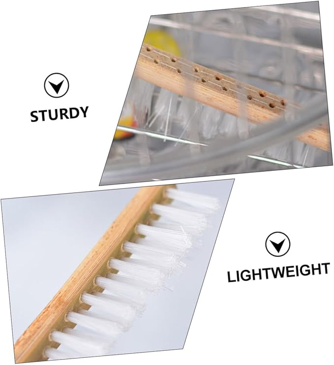 1pc Bird Cage Cleaning Brush Handle and Bristle Tool for Effortless Bird Dropping Cleanup for All Cage Types Easy Storage and Reach