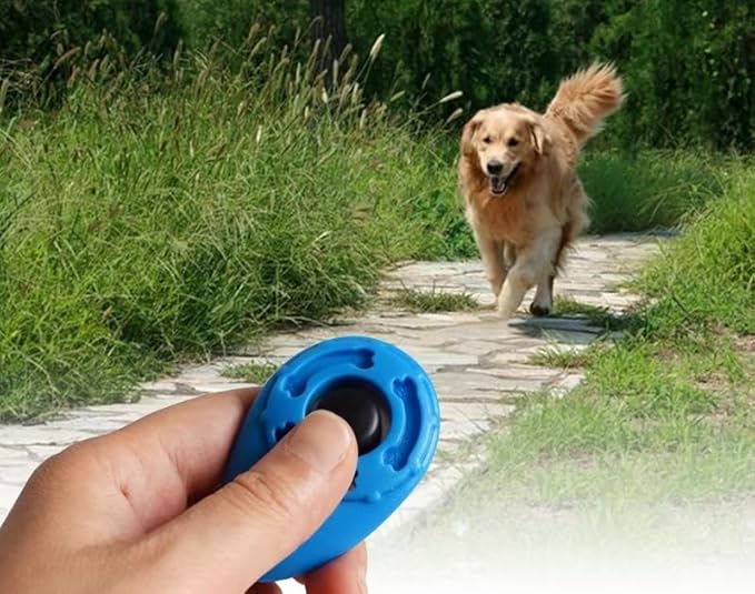 Jinshining 1pc Pink Clicker Easy to Use with Button Dog Training Accessories Strong and Long-Lasting,Training and Behavior Aids