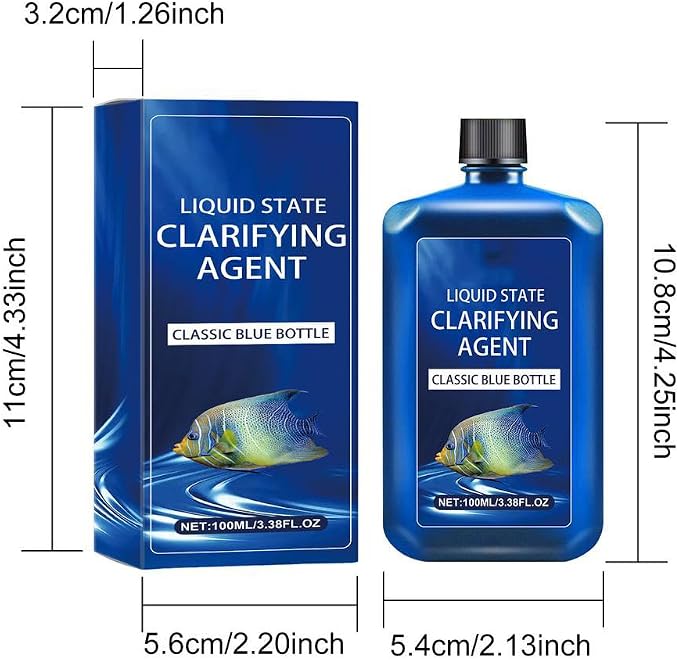 Fast-Acting Aquarium Water Clarifier, 2026 Aquarium Water Conditioner Clarifier, Liquid State Clarifying Agent,Clears Cloudy Fish Tank, Liquid State Clarifying Agent, Safe & Gentle Formula