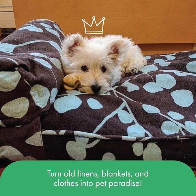 Molly Mutt Huge Dog Bed Cover - Your Hand in Mine Print - Measures 36”x45”x5’’ - 100% Cotton - Durable - Breathable - Sustainable - Machine Washable Dog Bed Cover