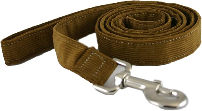 The Good Dog Company- Hemp Corduroy SIX FT Dog LEASHES Available in 9 Colors (Rust, Marigold, Bronze, Avocado, Blue, Plum, Pink, Red, Black) Sold in 1”, ¾”, ½” Widths (1 Inch Width, Bronze)